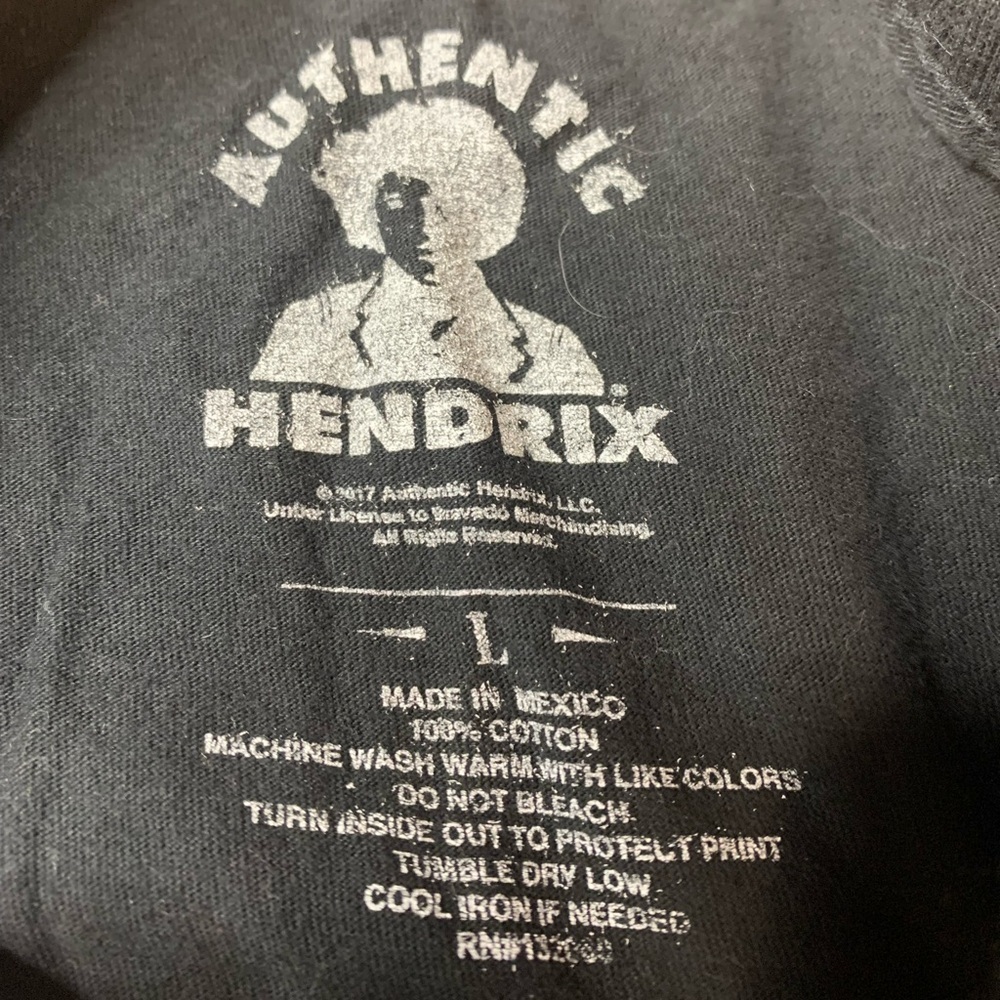 Authentic Hendrix Jimi Hendrix American Flag Graphic Tee - Size Large - Picture 3 of 5